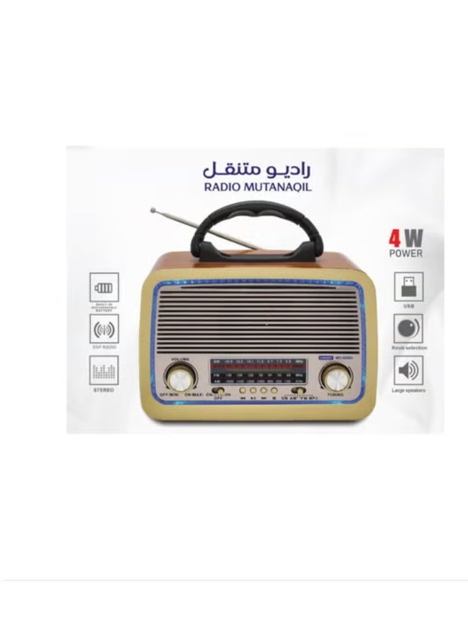 MACEST Portable Vintage Style Radio Speaker with Hi-Fi Sound - Image 1